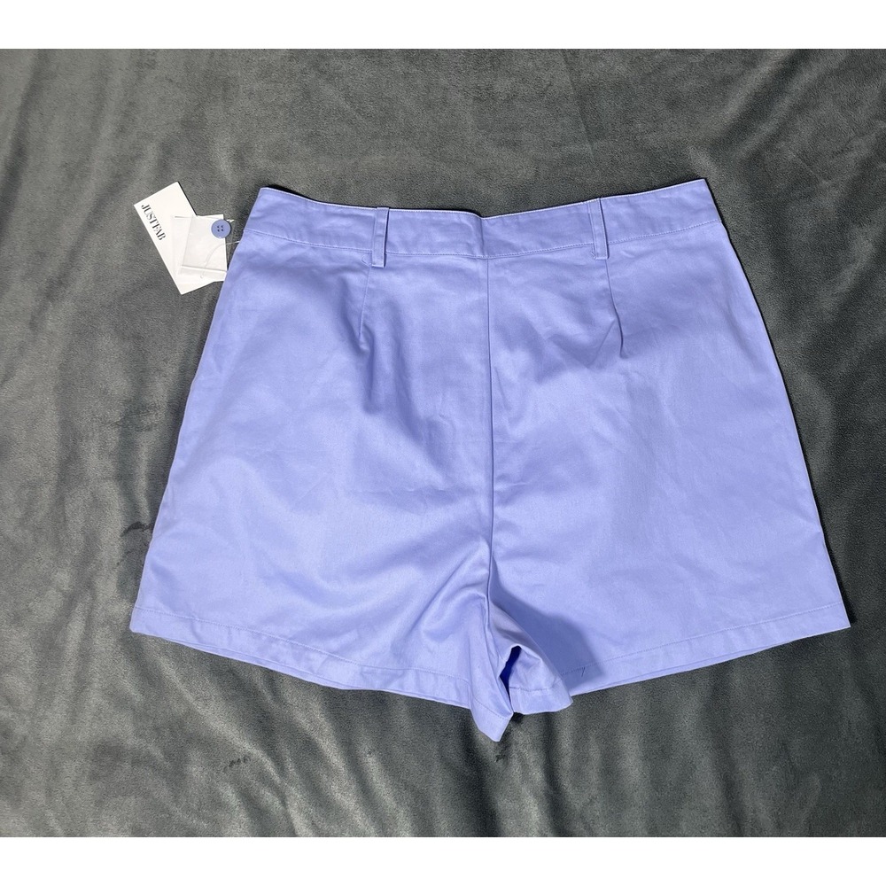 Just Fab Lavender Womens Pleated Shorts NWT Sz L - Picture 9 of 13
